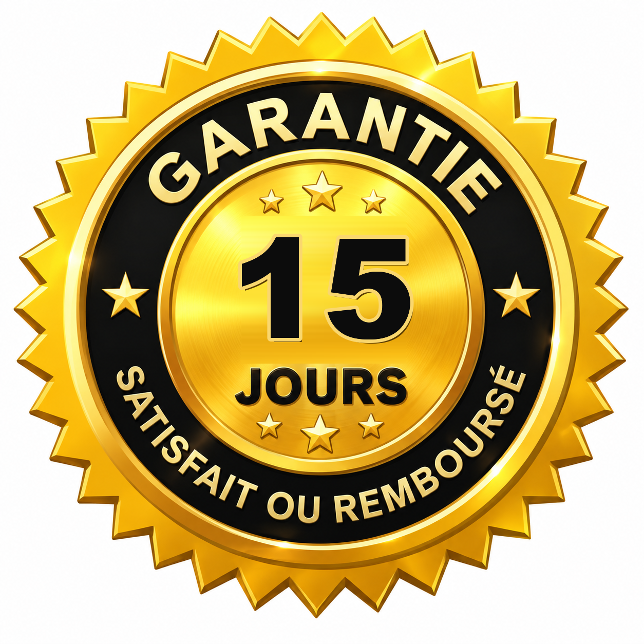 Sceau de garantie 15 jours satisfait ou remboursé